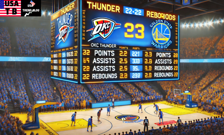 okc thunder vs golden state warriors match player stats