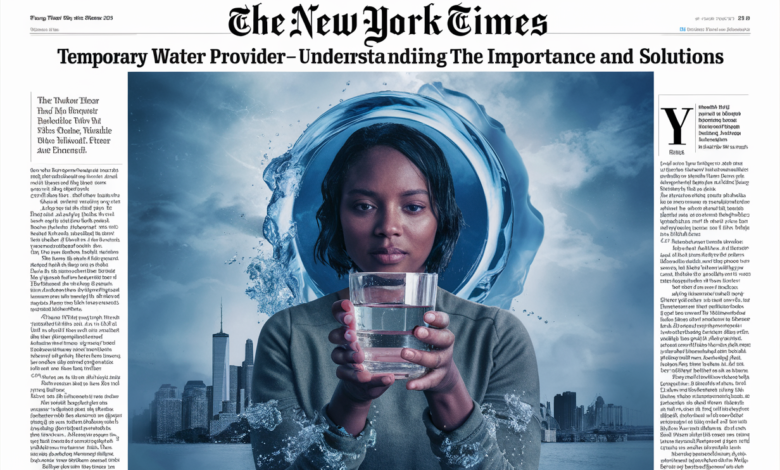 temporary water provider nyt​